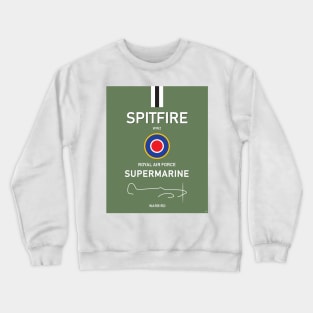 Spitfire Supermarine Great Britain UK London RAF WW2 Crewneck Sweatshirt